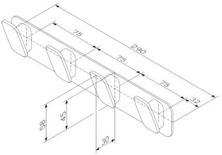 Набор крючков для полотенец Am.Pm Inspire 2.0 чёрный матовый A50A35922